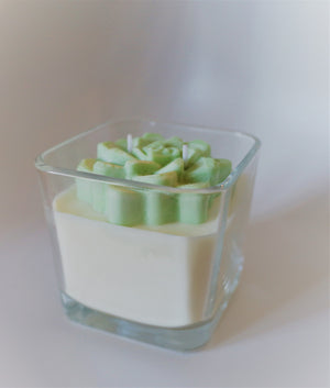 Succulent Flower, Scented Soy Candle 14 oz.