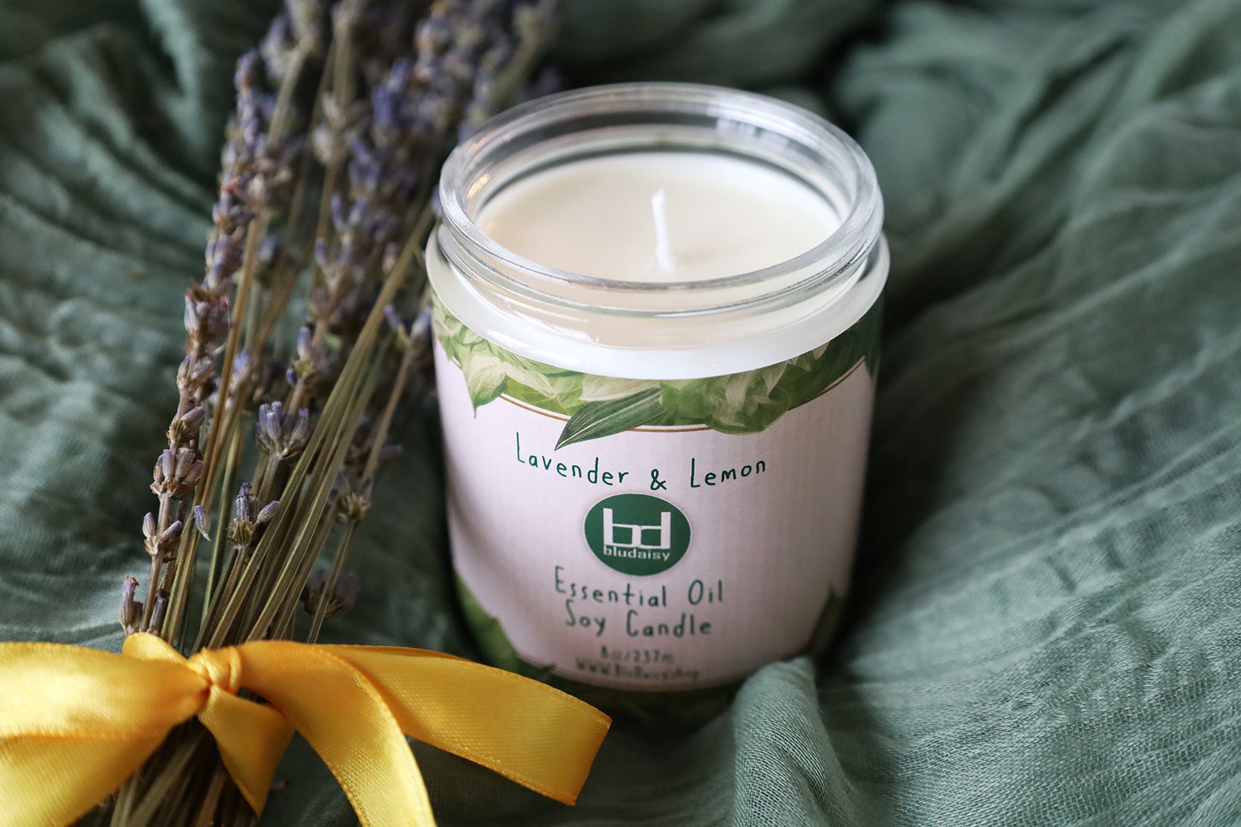 Lavender & Lemon Essential Oil Soy Candle